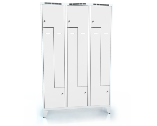 Cloakroom locker Z-shaped doors ALSIN with feet 1920 x 1200 x 500